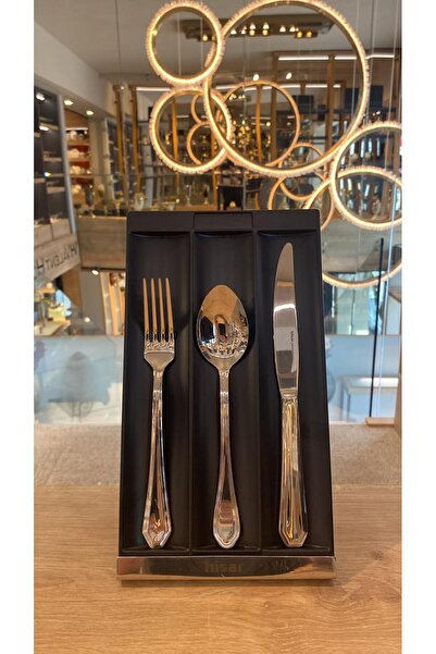 ŞİRİN VALENT HOME Hi̇sar Ri̇va 84 Piece Fork Spoon Knife Set