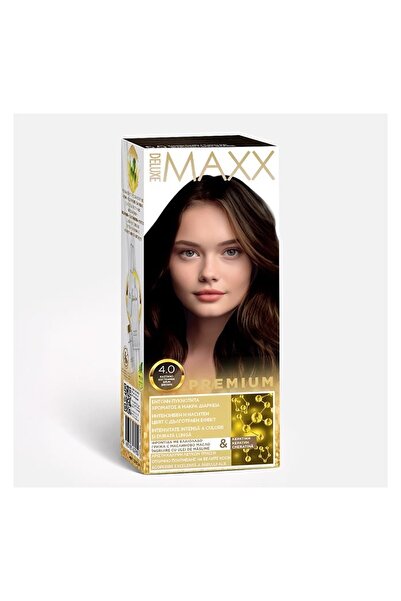 Maxx Vopsea de Par Nr. 4.0 Castaniu, vopsea permanentă tip cremă, acoperire i...