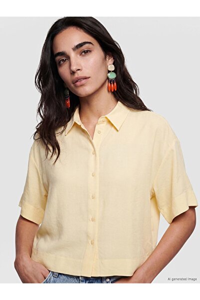 LC Waikiki Lcw Vision Yellow Modal Blend Women's Shirt