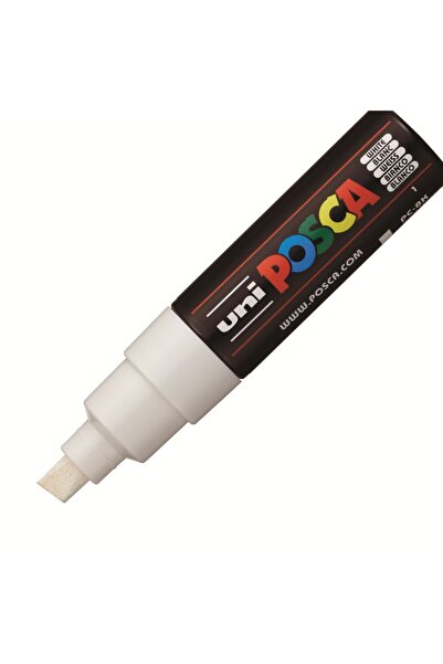 POSCA Μαρκαδόρος με χοντρή μύτη σκαρπέλου, λευκός (PC-8K-ΑΣΠΡ)