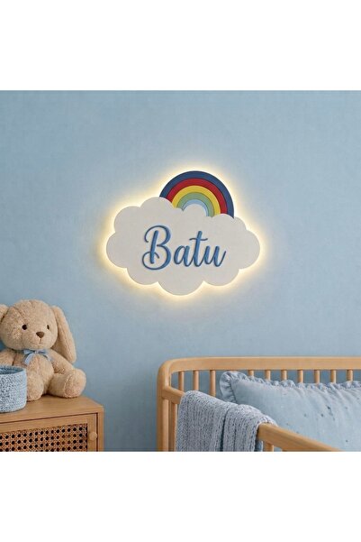 Runc Design Led Işıklı Bebek ve Çocuk Odası Duvar Dekorasyonu - Gökkuşağı ve ...