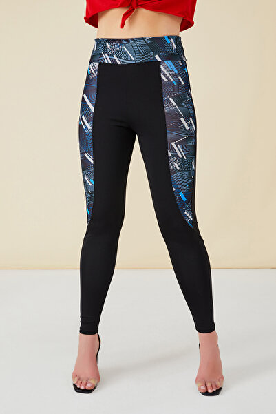 FIRST STYLE Turkish Black Sports Trousers with Matching Color Decorations and...