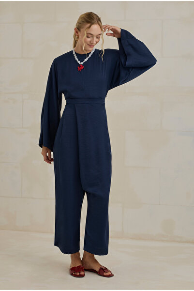 HEQA Flowy Shalwar Jumpsuit Navy Blue