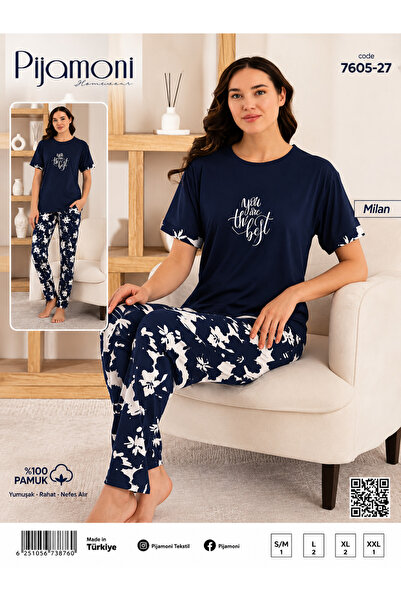 Pijamoni Milan Kumaş Pijama Takımı