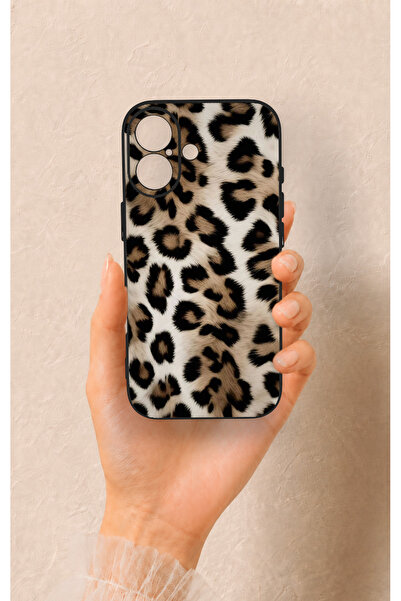 Vip Case iPhone 17 Uyumlu Leopar Derisi Desenli Silikon Kılıf