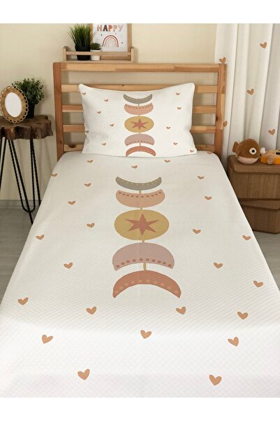 milbaygrup MILROMA طقم بيكيه مفرد مطبوع هندسيًا للأطفال والرضع مقاس 160x230 ب...