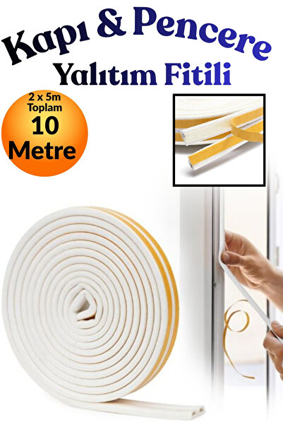 KAYRA LEATHER CRAFT White 5 X 2= 10 Meters Self-Adhesive Door Window Tape Wea...