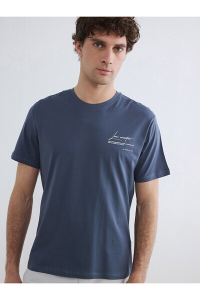 LC Waikiki Peak New Season Crew Neck Printed Men's Combed Cotton T-Shirt