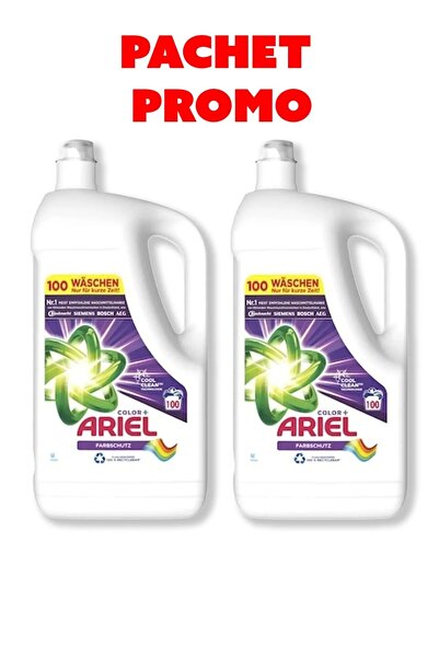 Ariel Pachet 2 x Detergent lichid de rufe Color+, 100 de spălări, 5L