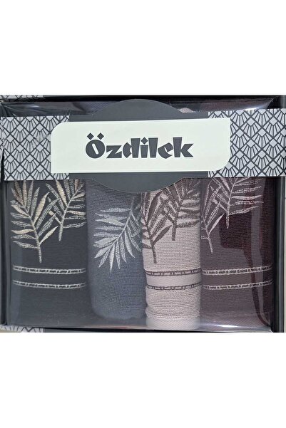 Özdilek Rowan Colorful Boxed 4-Piece Towel Set 50*90cm Hand-Face Towels