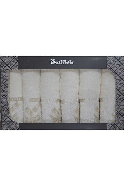 Özdilek Set de 6 prosoape Beyza Güpürlü 50*90 cm Prosoape pentru mâini și faț...