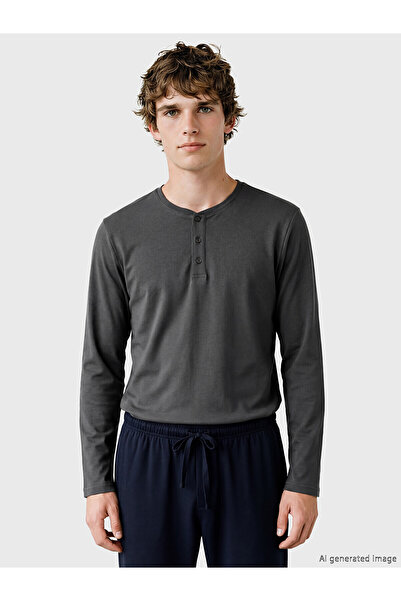 LC Waikiki Özmarka New Season Crew Neck Men's Pajama Top