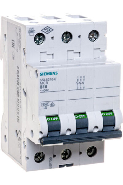 Siemens Disjunctor automat 16A tripolar AC 5SL6316-6
