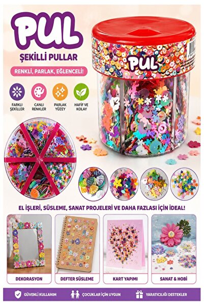 Artlantis Karışık Şekilli Elişi Pulu Standlı 6 Model 90gr 1 Paket Fixpoint Pa...