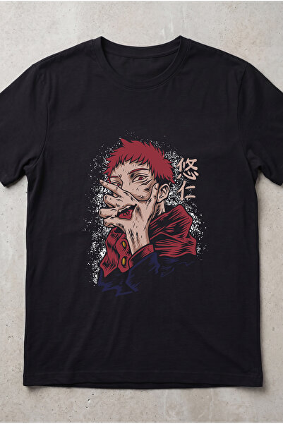 Silkensoul Jujutsu Kaisen Yuji Anime Printed Standard Cut Unisex Tshirt
