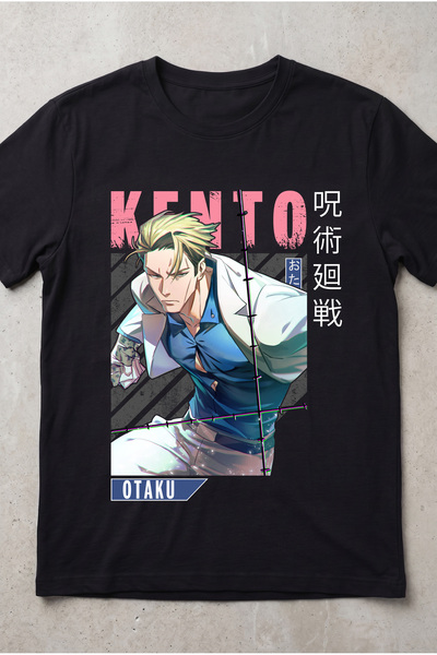 Silkensoul Jujutsu Kaisen Kento Nanami Anime Printed Standard Cut Unisex Tshirt