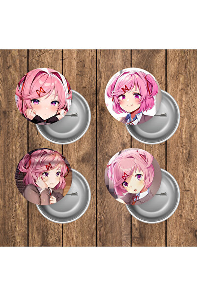 mertfigur Doki Doki Literature Club DDLC Anime Buton Rozet Seti (44 mm)