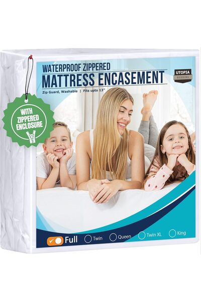 Utopia Bedding Waterproof Zippered Mattress Encasement - Bed Bug Proof, Vinyl...