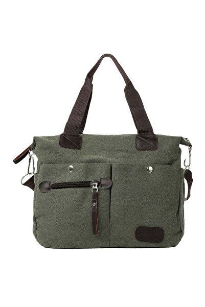 BAGGRA Zipper Closure Shoulder Bag Green
