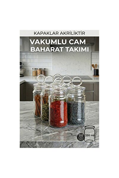 Empressco 6-Piece Vacuum Glass Spice Set, Provides a Stylish and Practical Use
