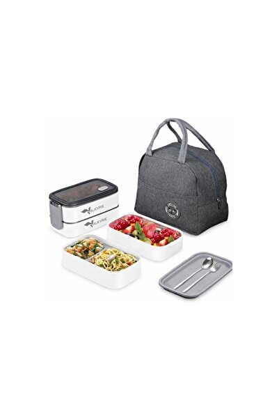 Empressco 1350 ml Çelik Termal Yemek Kabı Seti, Sızdırmaz ve Bölmeli Lunch Box