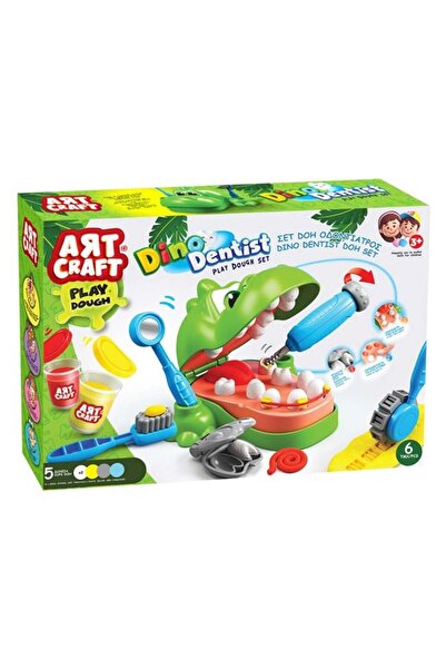 Jumbo Art Craft Dino Dentist Set with Plasticine, 6 pcs.