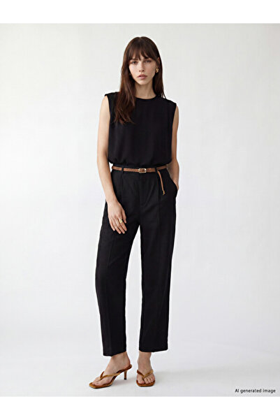 LC Waikiki Belted Carrot Planting Women's Fabric Pants for Style Enthusiasts ...