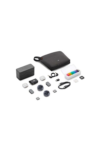 DJI ميكروفون ميني 2 (2 جهاز إرسال + 1 جهاز استقبال + علبة شحن) رمادي اللون