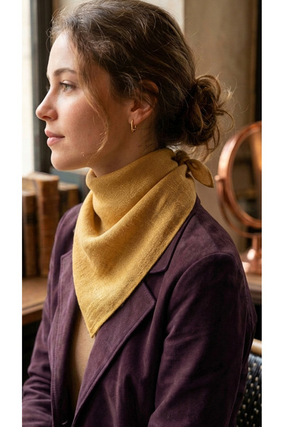 Store Yellow Scarf Hair, Bag and Neck Accessory Bandana