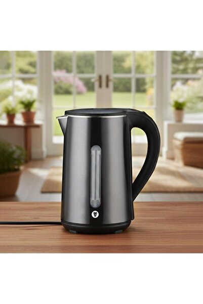 laverahome Electric Kettle Steel 1.8L - 1800W - Black Color - Functional Desi...