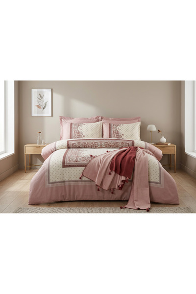 GENÇEV HOME COLLECTİONS Blanket and Duvet Cover Set Double Size Soft Fleece B...