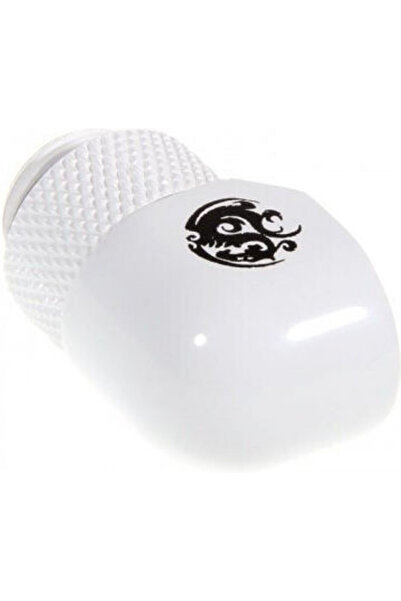 Bitspower Adaptor 90 de grade G1/4 inch tată la G1/4 inch mamă, pivotant, alb