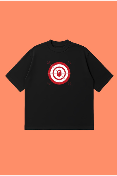 PURE POWER Μπλουζάκι Bape Shooting Boxy Fit Oversize Unisex 100% Βαμβακερό – ...