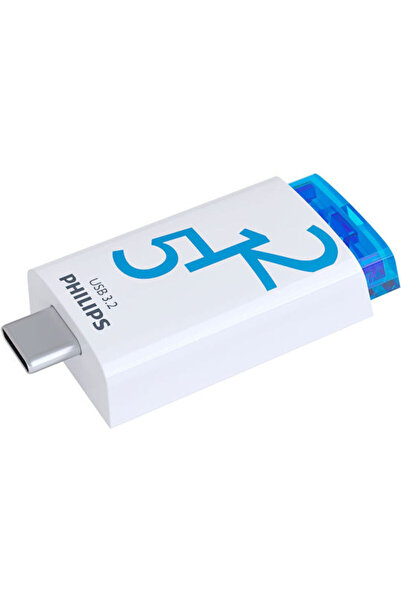 Philips Click Series 512GB USB 3.2 Stick with connection USB-C White