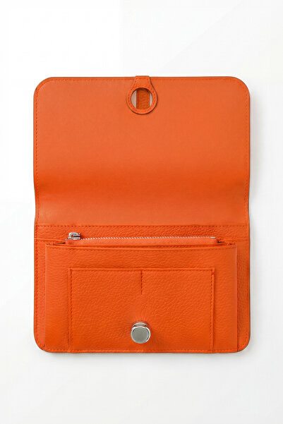Levidor Genuine Leather Women'S/Men's Portfolio Double Handbag with Phone Com...