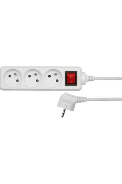 AwTools Prelungitor cu 3 prize, cu întrerupător și cablu de 5m Cod: AW24637