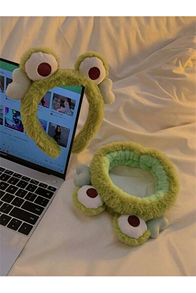 OEM Children's headband and hair crown, green, with frogs