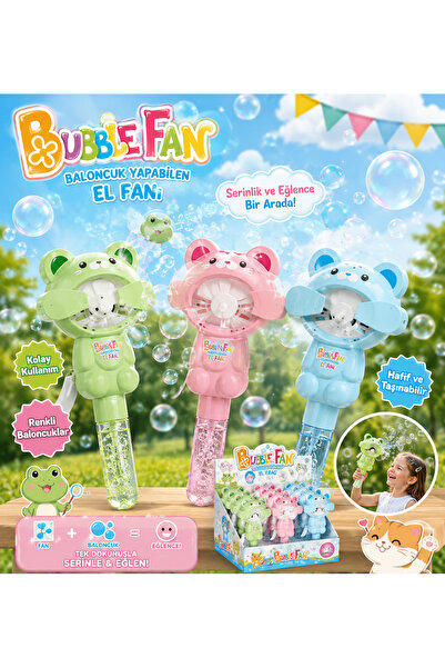 minitoys Manuel Mini El Fan Vantilatör Taşınabilir Fan Baloncuklu Fan Atl Kıs...