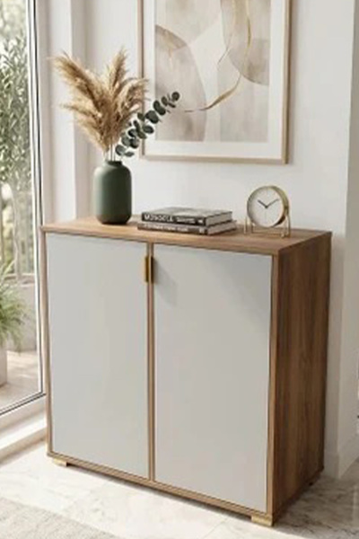 İYENA HOME LİVİNG Ayakkabılık Cube Raflı Dolaplı Modern Ayakkabılık