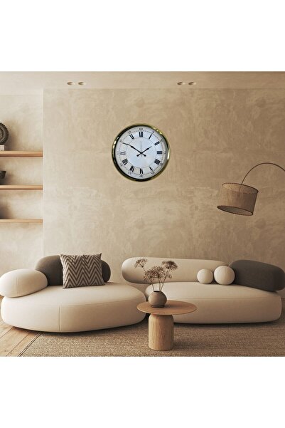 TakÇalıştır Gold Elegance 52 cm Metal Wall Clock
