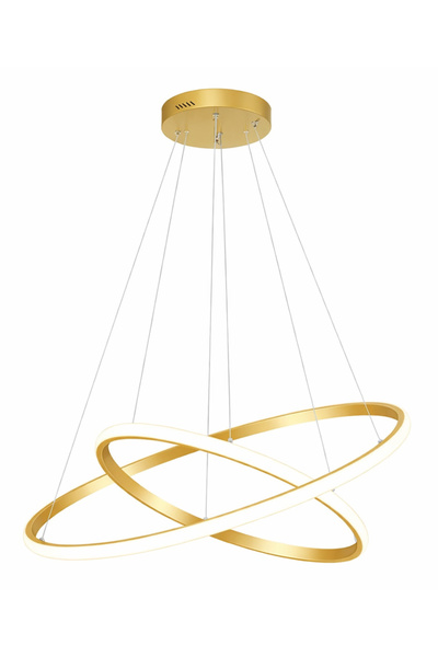 POWERTECH LED φωτιστικό οροφής PT-1530, 60W, 4000K, Φ80x120cm, χρυσό