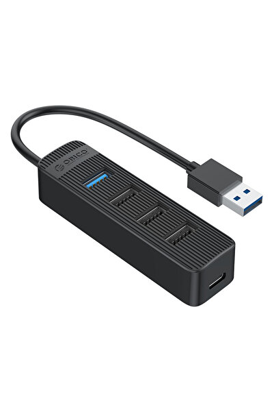 Orico USB hub TWU32-4A, 4x θυρών, USB 3.0, 5Gbps, USB σύνδεση, μαύρο