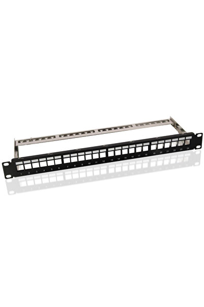 goobay Keystone patch panel 95743, 19 " # 34;/1U, 24x θύρες, μαύρο