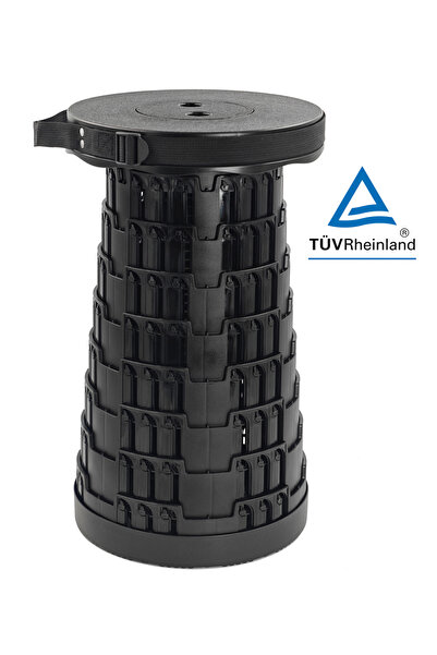 POWERTECH πτυσσόμενο καρεκλάκι HUH-0230, αντοχή έως 250kg, 25.5x45cm, μαύρο