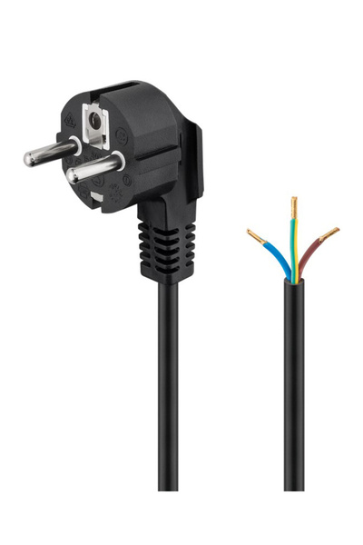 goobay καλώδιο τροφοδοσίας 96034, γωνιακό, 1mm², 5m, μαύρο