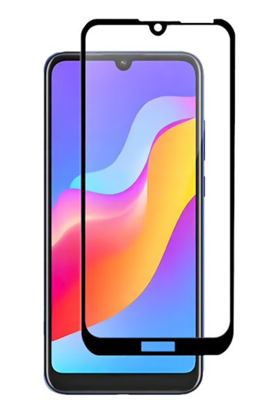 POWERTECH Σκληρυμένο Γυαλί 5D Πλήρους Κόλλησης, Huawei Y5/Pro/Prime 2019, μαύρο