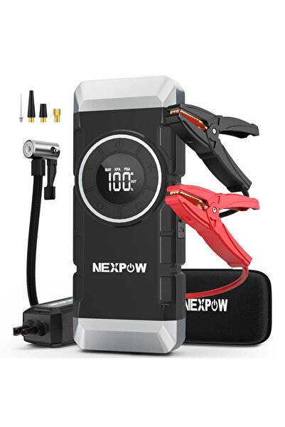 NEXPOW εκκινητής μπαταρίας & συμπιεστής αέρος NP2, 12V/3000A, 150PSI, 12000mAh