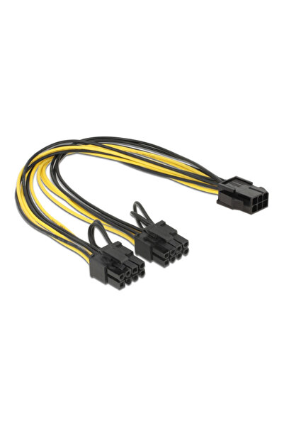 POWERTECH καλώδιο PCIe 6pin σε 2x 8pin CAB-W044, 30cm