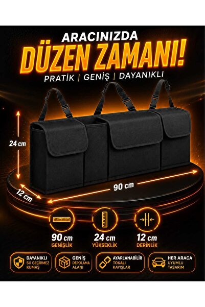 UYDEE Bagaj Düzenleyici Araç İçi Düzenleyici Araç İçi Koltuk Arkası Asmalı Organizer 4 Cepli Araba Bagaj Organizer Oto Bagaj Çantası oto aksesuar Suv Sedan Bagaj Organizer çok bölmeli organizer