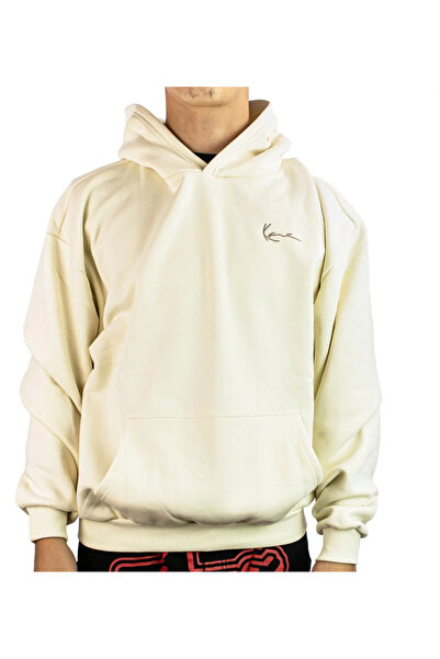 KARL KANI Bluza bărbați Signature Star Print OS Hoodie, crem, mărimea 2XL